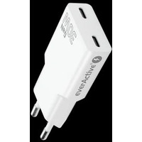 �adowarka sieciowa 230V EVERACTIVE SC-385Q 2xUSB-C 30W bia�a