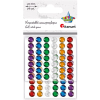 Kryształki samoprzylepne okrągłe 78szt. 7mm 627748 TITANUM