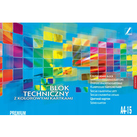 Blok techniczny kolorowy A4 15k PREMIUM KRESKA