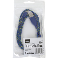 Kabel USB - microUSB OMEGA REPTILE 1m pleciony niebiesko-żółty (42315)