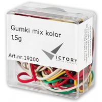 Gumki recepturki mix kolor 15g w pudeku platikkowym 2615G-99 VICTORY