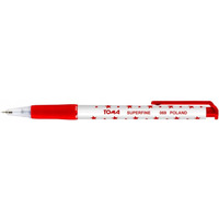 Długopis S-FINE GWIAZDKI automatyczny czerwony TO-069