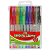 Długopis żelowy brokatowy10 kolorów KOLORI TT7649