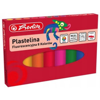 Plastelina 8 kolorw fluorescencyjna 9588997 HERLITZ