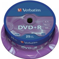Płyta DVD+R 4, 7GB VERBATIM cake (25szt) 16x Matt Silver 43500