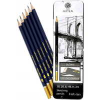 Ołówki do szkicowania w metalowym pudełku 6szt. 206118001 ASTRA