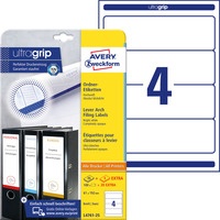 Etykiety biae 61x192mm (25 arkuszy = 120 etykiet) L4761-25 AVERY ZWECKFORM
