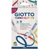Flamastry GIOTTO Turbo Glitter 8 kolorw 425800