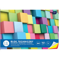 Blok techniczny kolorowy A4 10kartek INTERDRUK
