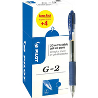 Pióro żelowe G2 bonus pack 16+ 4 gratis niebieski PILOT PIBLG2-L-BOX-20