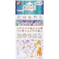 Naklejki JEDNOROŻCE 13,5x10cm 5 kart NK-0148 ALIGA