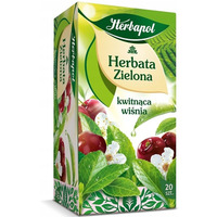 Herbata HERBAPOL zielona kwitnąca wiśnia (20tb x 1, 7g)