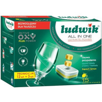 Tabletki do zmywarki LUDWIK(12+3 tab) zapach lemon All In One 211650