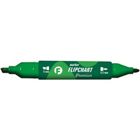 Marker FLIPCHART kon.okr/ci.zielony KM503-Z2 TETIS dwustr5mm/4.2mm