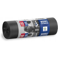Worki na �mieci 60L supermocne z ta�m� (10szt) czarne ANNA ZARADNA WNS-0547