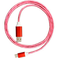 Kabel USB - USB-C PLATINET 1m 2A LED czerwony (45741)