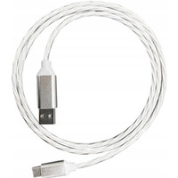 Kabel USB - Lightning PLATINET 1m 2A LED biały (45737)