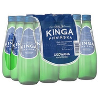Woda mineralna KINGA PIENIŃSKA 0, 3l (12sztuk) gazowana butelka szkło