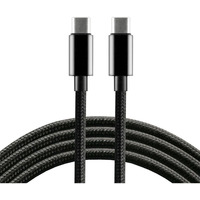 Kabel USB-C -> USB-C 1m 3A 60W pleciony czarny EVERACTIVE (CBB-1PD3)