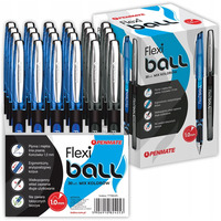 Dugopis FLEXI BALL ze skuwk niebieski (20szt.), czarny (10szt.) 1,0mm PENMATE