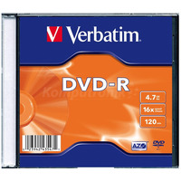 Płyta DVD-R VERBATIM SLIM 4.7GB kolor Matt Silver 43557