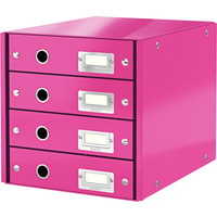 Pojemnik z 4 szufladami Leitz C&S WOW, różowy 60490062-23