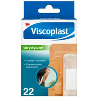 Plaster uniwersalny VISCOPLAST, zestaw turystyczny 5 rozmiarw 22sztuki 3M