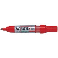 Marker permanentny V-SUPER COLOR czerwony M okrgy SCA-VSC-M-R
