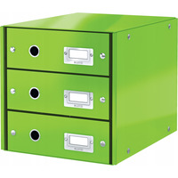 Pojemnik z 3 szufladami Leitz C&S, zielony 60480054
