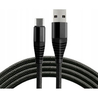 Kabel USB -> USB-C 1m 5A pleciony czarny EVERACTIVE (CBB-1CHB)