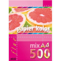 Papier A4 FLUO mix 500ark 5kol KRESKA