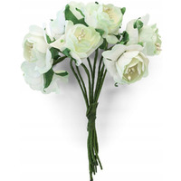 Kwiaty papierowe bukiecik PIWONIA biała (10) 252029 Galeria Papieru