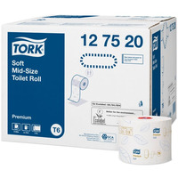 Papier toaletowy TORK T6 Premium Soft compact (27 rolek) biay 2w 90m 127520 celuloza+makulatura