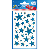 Naklejki Z-Design foliowe - niebieskie gwiazdy 52259 AVERY ZWECKFORM